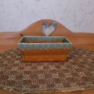 Beautiful Vintage Art Pottery USA #206 Window Planter orange & Green *MINT*