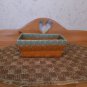 Beautiful Vintage Art Pottery USA #206 Window Planter orange & Green *MINT*