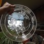 Very Nice Vintage Federal Glass Sharon Cabbage Rose pattern Cake Plate