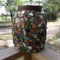 Memory Jar or Spirit Jar Unique Primitive Crock with vintage China Mosaic