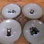 Set of Four Rustic Christmas 'Make The Season Bright' Snack Plates *Excellent*