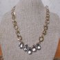 Big Bold Rhinestone necklace in gold tone