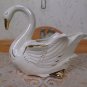 Vintage Beautiful Big Hull Imperial Floralware Swan w/Gold Leaf ***MINT***
