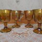 Beautiful Vintage Marigold Grape Pattern Indiana Carnival Glass Goblets