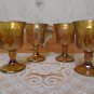 Beautiful Vintage Marigold Grape Pattern Indiana Carnival Glass Goblets