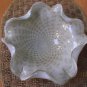 Beautiful Murano Controlled Bubbles Art Glass Centerpiece w/Gold Flecks *MINT*