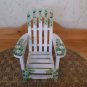 Adorable Handpainted Floral Little Adirondack Chair Plant Holder * NICE*
