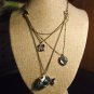 Beautiful Fish Multi Charm Necklace Adjustable 18-20 inches *NWOT*