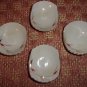 Beautiful Set of Vintage Wheat Pattern Gold Leaf Bone China Salt Cellars *EVC*