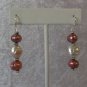 Handmade lavender pearl drop/dangle earrings