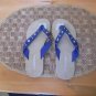 Blue Diamond Stud Thong Sandal/Flip Flops size 9