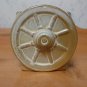 Vintage Frankoma beige & yellow wagon wheel planter