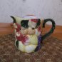 Beautiful Vintage Ceramic Majolica Fruit Pitcher Made in China *VGVC*