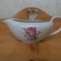 Vintage Imperial Rose Fine China Gravy Boat #6702 w/Platinum Leaf Trim *EVC*