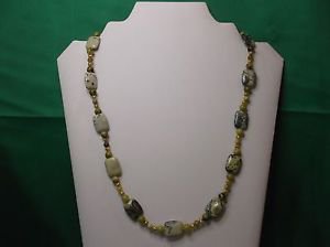 Handmade green agate necklace