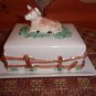 Wonderful Vintage Pottery Little Cow Cheese Keeper or Butter Dish