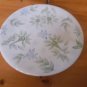 Stoneware Pedestal Cake Platter With Blue & Green Floral Pattern *EUC*