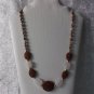 Beautiful goldstone and rose quartz necklace