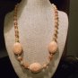 Beautiful Handmade Genuine Coral & Orange Jade Necklace 19 inches