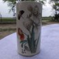 Mccoy Japanese floral butterfly creme vase #677 EUC