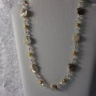 beautiful handmade Mother of pearl and artisan bead necklace