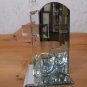 Beautiful Mirrored Dimensional Votive Candle Holder Holy Cross Design *EUC*