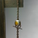 Natural Yellow Agate and Copper Toggle Bracelet