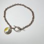 Natural Yellow Agate and Copper Toggle Bracelet