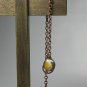 Natural Yellow Agate and Copper Toggle Bracelet