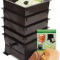 Worm Factory 360 with/out 1 lb Red Wiggler Worms Composter Complete Kit w/ video