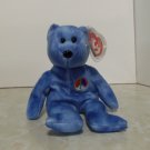 Ty Beanie Baby Peace Symbol Bear blue version