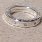 Mint Rare Authentic Tiffany & Co. 1837 3P Diamond Ring Size 4 Silver