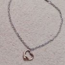 Authentic Tiffany & Co. Elsa Peretti Open Heart Bracelet Silver 750 Gold Pendant