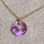 Rare Authentic Tiffany & Co. Elsa Peretti Eternal Circle Purple 750 Gold Necklac