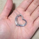 Excellent Tiffany & Co. Elsa Peretti Open Heart 2nd Largest Necklace RP$350