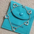 Excellent Authentic Tiffany & Co. Elsa Peretti Five Open Hearts Bracelet RP $500