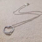 Excellent Tiffany & Co. Elsa Peretti Open Heart Pendant Small Necklace RP$200