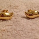 Rare Retired Authentic Tiffany Peretti 750 Gold Feather Earrings 18K Teardrop