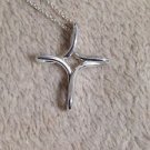 Excellent Tiffany & Co. Elsa Peretti Infinity Cross Open Pendant Necklace RP300