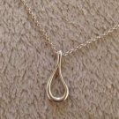 Retired Rare Authentic Tiffany & Co. Elsa Peretti Open Teardrop Pendant Necklace