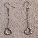 Excellent Tiffany & Co. Elsa Peretti Open Heart Drop Dangling Earrings RP325