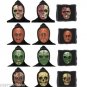 4 Set LENTICULAR MASKS 3D Flat Face Changes Halloween Black Hood Skull Monster