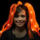 ORANGE LED DIVA DREADS HEADBAND Light Up Wig Hair Coil Halloween Costume Battery