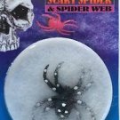 BLACK SCARY SPIDER COB WEB Set Stretch Halloween Decoration Kit White Fake Bug