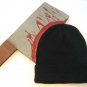 BLOODY CLEAVER THRU HEAD BEANIE Black Hat Cap Funny Costume Knife Joke Gag Prank