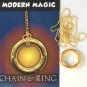 RING ON CHAIN Toy Puzzle Linking Necklace Puzzle Pocket Toy Gag
