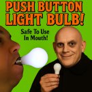 Deluxe PUSH BUTTON UNCLE FESTER LIGHT UP BULB Joke Gag LED Addams Family Costume