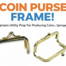 1 COIN PURSE FRAME Sponge Ball Magic Trick Pocket Money Metal Close Up Prop Coin