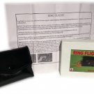 Black LEATHER FLYING RING WALLET Pocket Purse Magic Trick Flight Key Case Reel