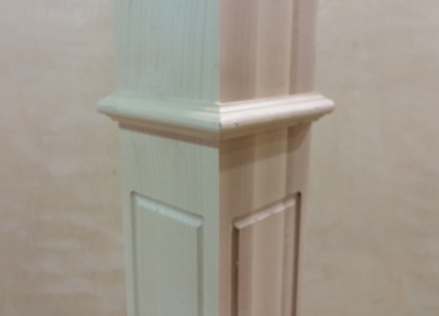 Box Newel Post | Modern Style White Oak Interior Stair Railing Newel Post | For Hand Rails And Wooden Railings